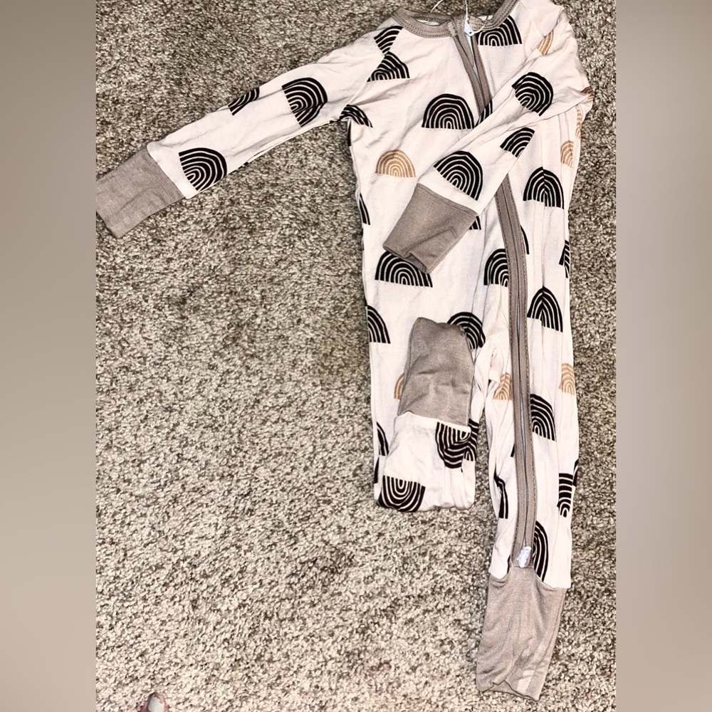 Boutique bamboo pajamas • boho rainbow • baby toddler bamboo